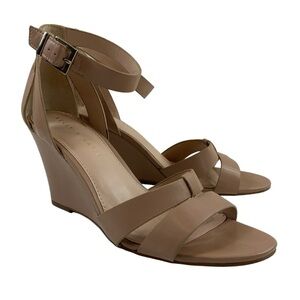 Kelly & Katie Women’s Brown Tan Buckle Ankle Wedge Heels Shoes Sz 10M